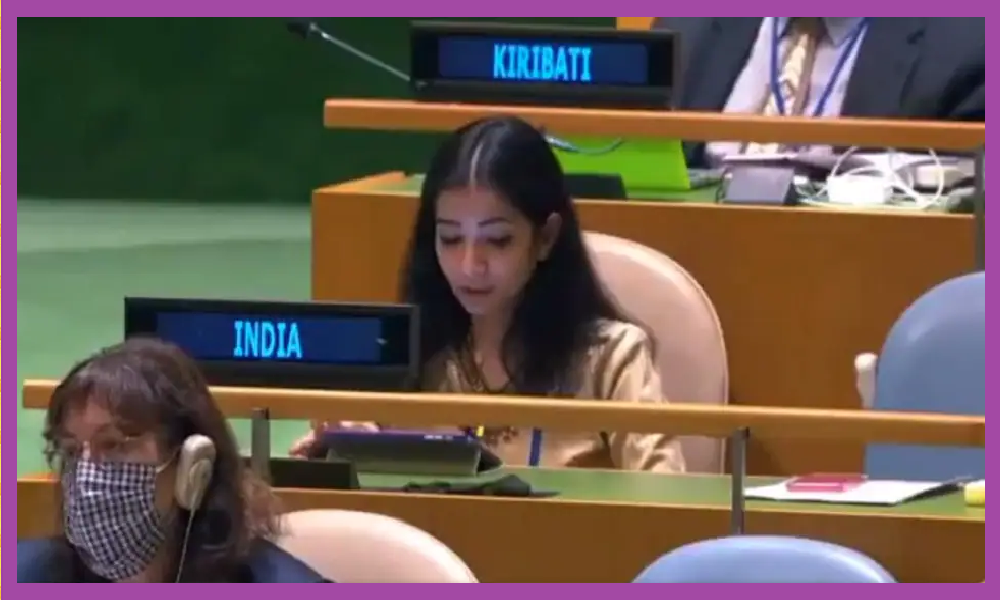 junior officer of India gave a befitting reply to Imran In United Nations General Assembly