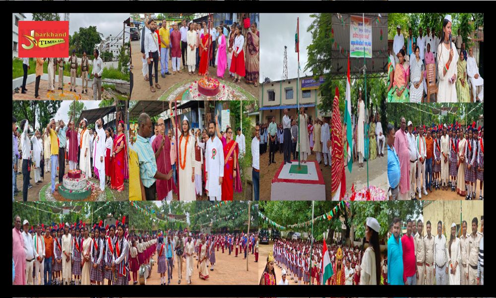 MLA Amba Prasad did flag hoisting in many parts of Barkagaon assembly constituency