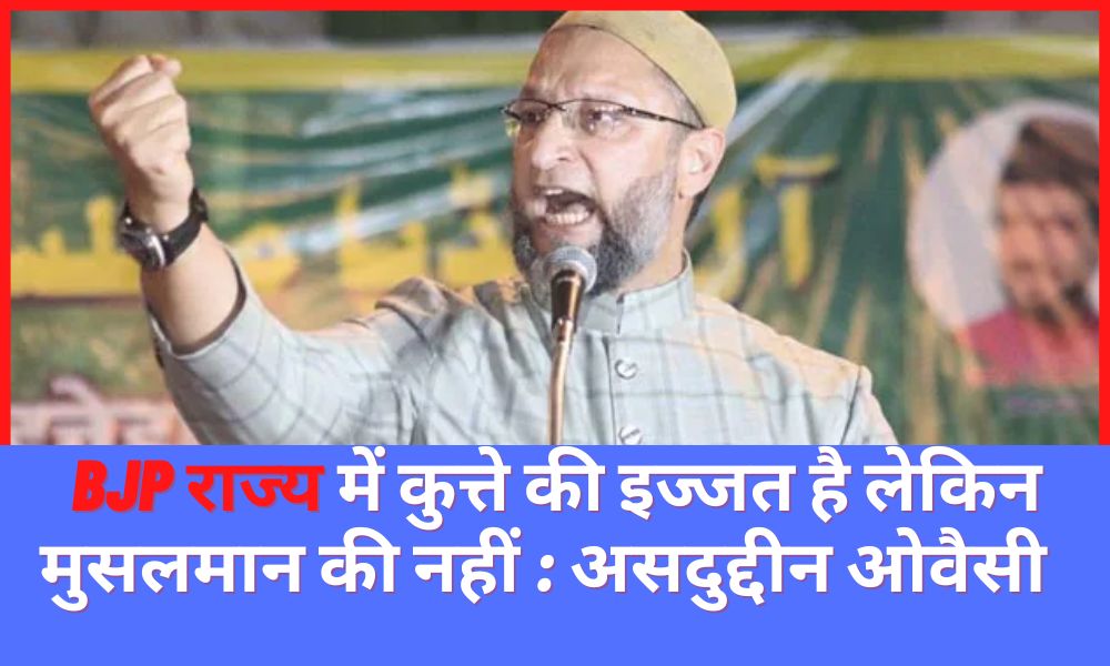 Dog is respected in BJP state but not Muslim: Asaduddin Owaisi